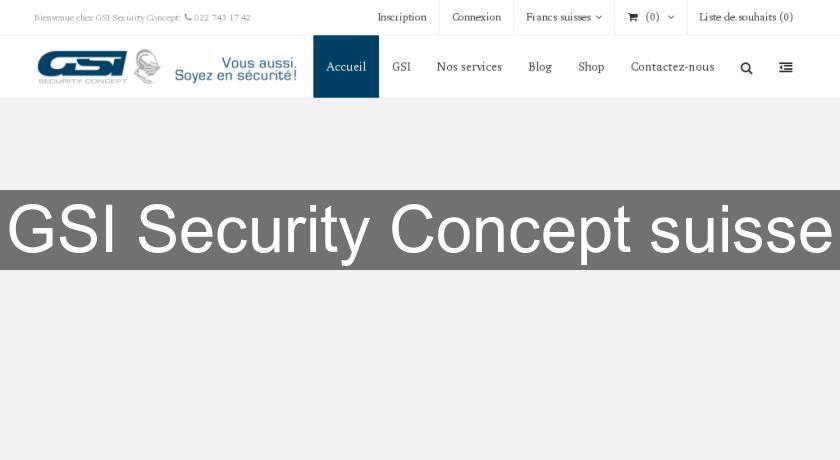 GSI Security Concept suisse