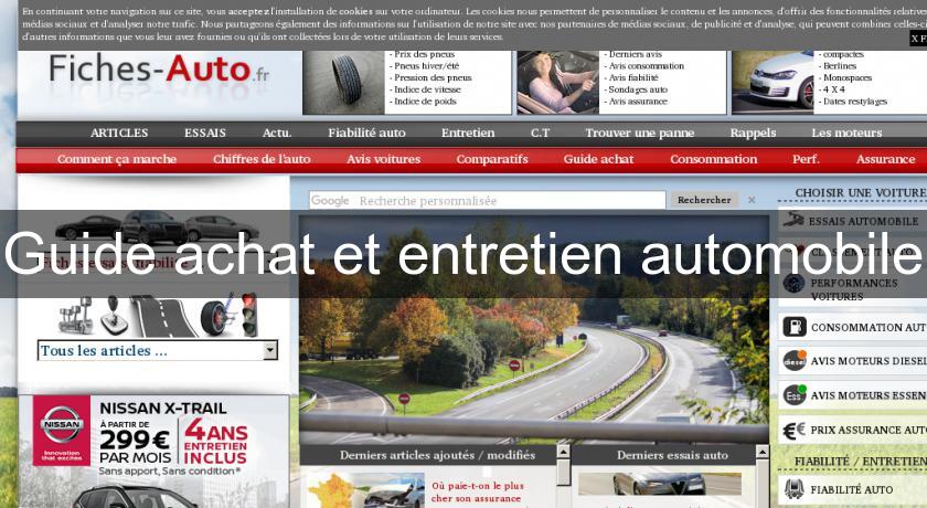 Guide achat et entretien automobile Guide achat et entretien automobile