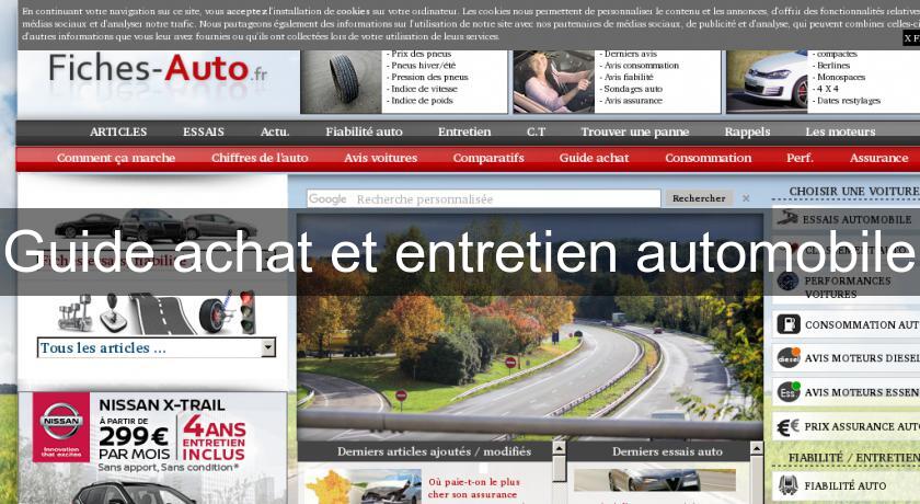 Guide achat et entretien automobile