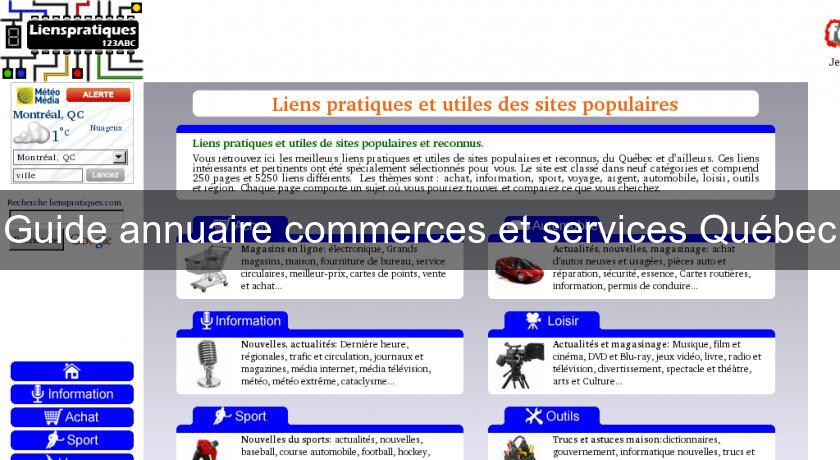 Guide annuaire commerces et services Québec Guide annuaire commerces et services Québec