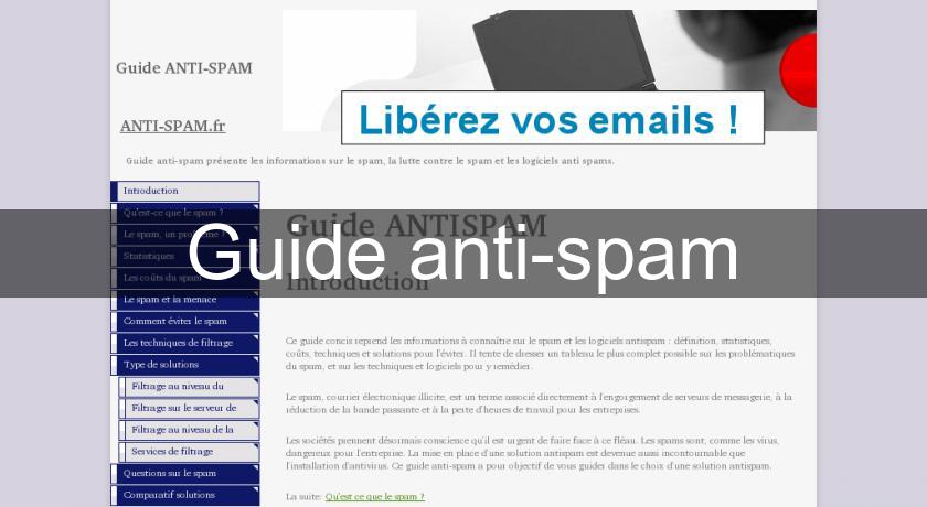 Guide anti-spam Guide anti-spam
