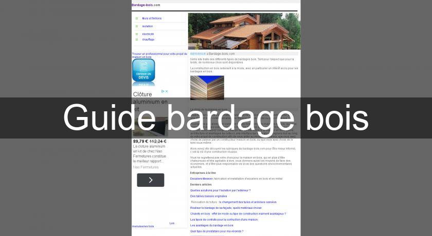 Guide bardage bois Guide bardage bois