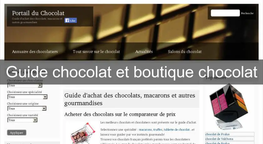 Guide chocolat et boutique chocolat