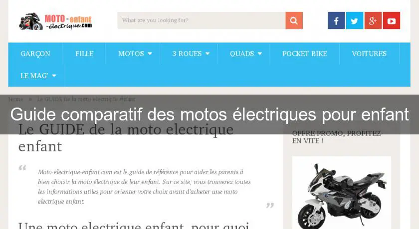 Guide comparatif des motos électriques pour enfant