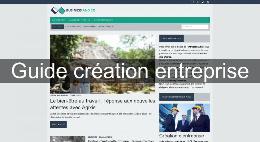 Guide création entreprise Guide création entreprise