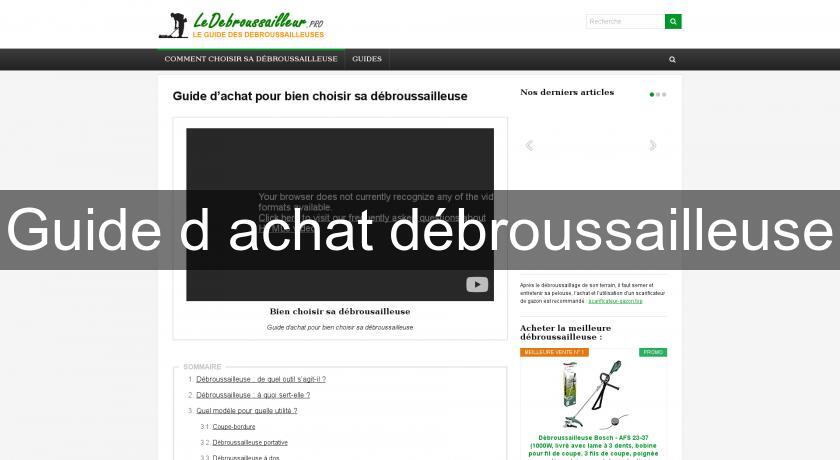 Guide d'achat débroussailleuse Guide d'achat débroussailleuse