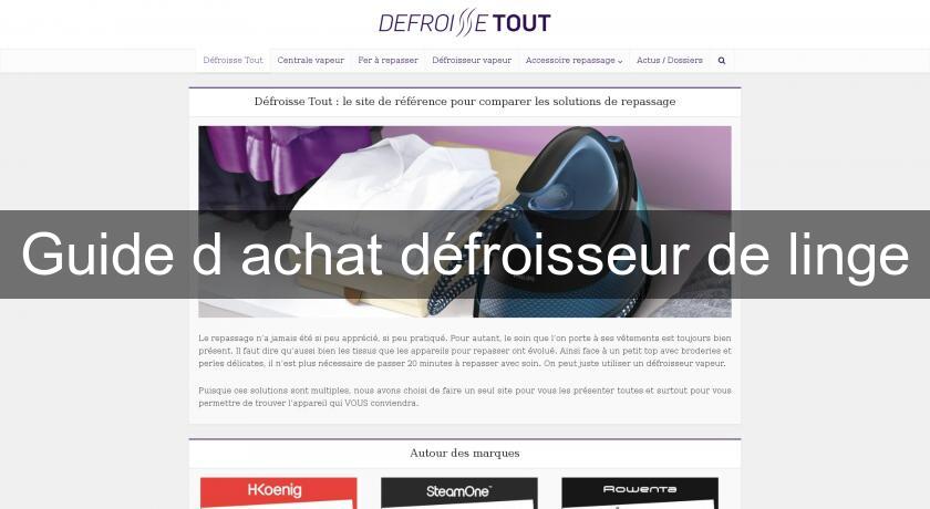Guide d'achat défroisseur de linge Guide d'achat défroisseur de linge