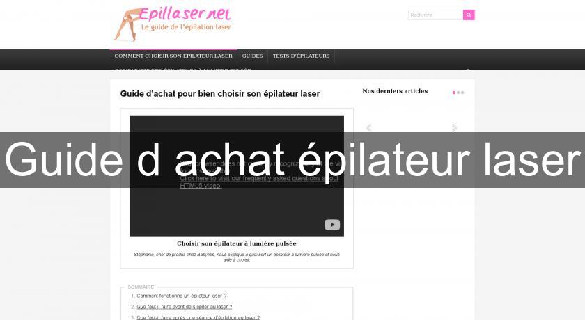 Guide d'achat épilateur laser Guide d'achat épilateur laser