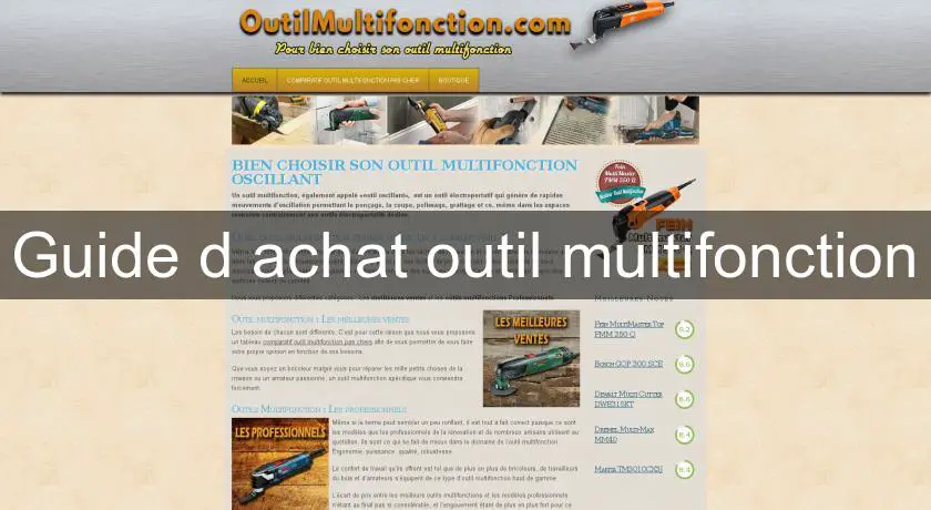 Guide d'achat outil multifonction