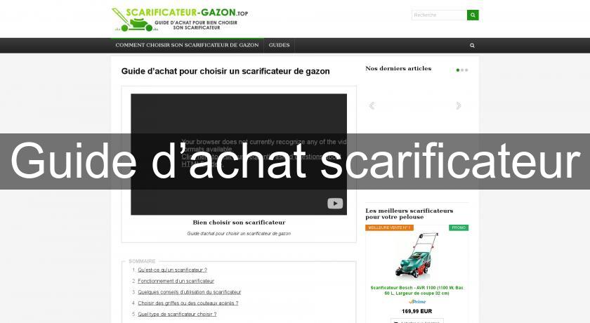 Guide d’achat scarificateur