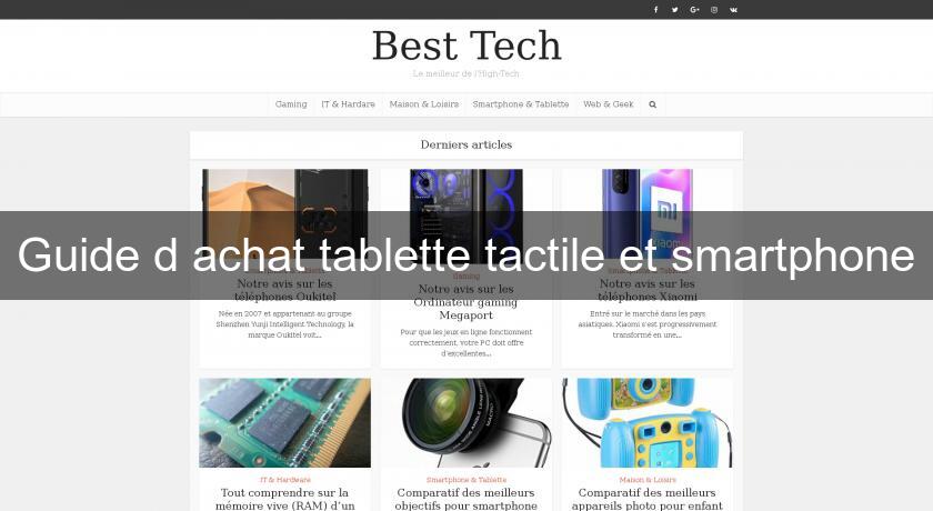 Guide d'achat tablette tactile et smartphone