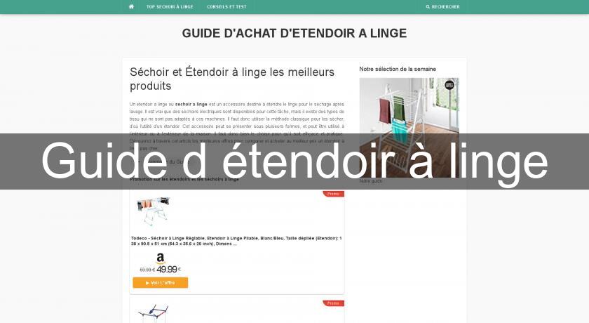 Guide d'étendoir à linge Guide d'étendoir à linge