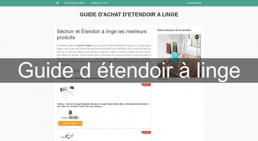 Guide d'étendoir à linge