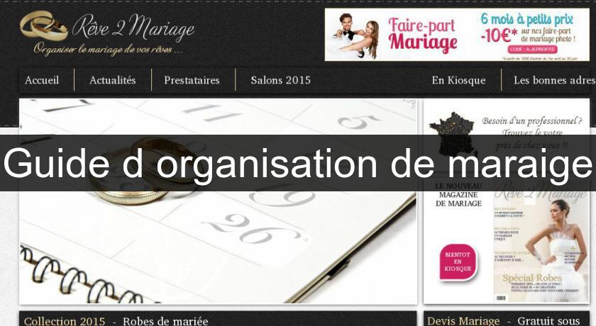 Guide d'organisation de maraige