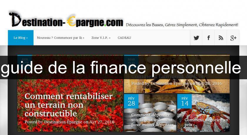 guide de la finance personnelle guide de la finance personnelle
