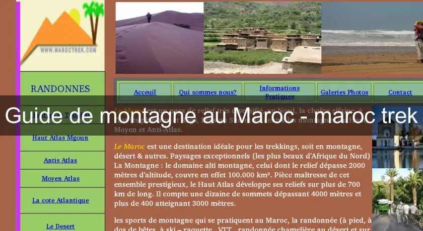 Guide de montagne au Maroc - maroc trek