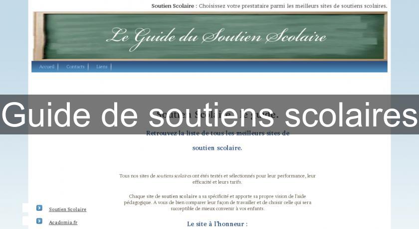 Guide de soutiens scolaires Guide de soutiens scolaires