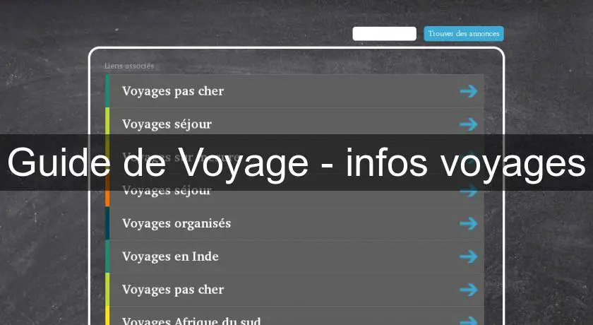 Guide de Voyage - infos voyages