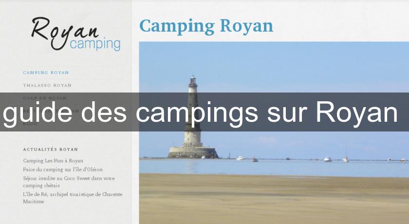 guide des campings sur Royan 