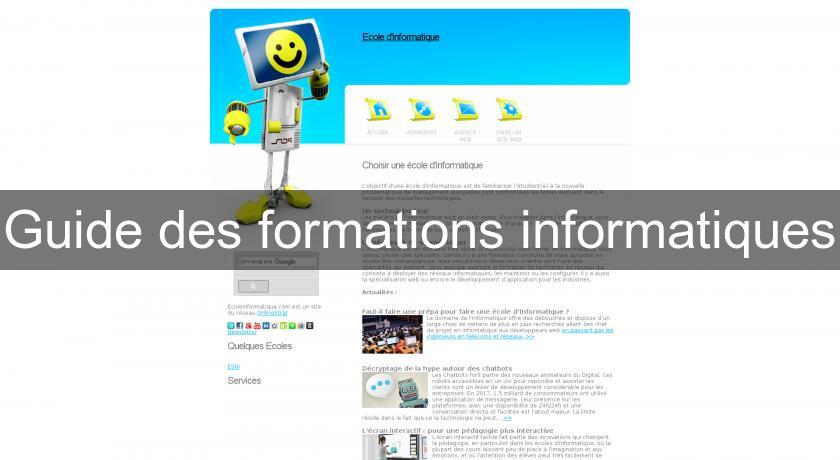 Guide des formations informatiques Guide des formations informatiques