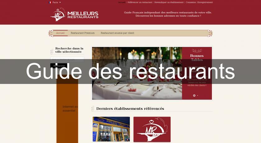 Guide des restaurants Guide des restaurants