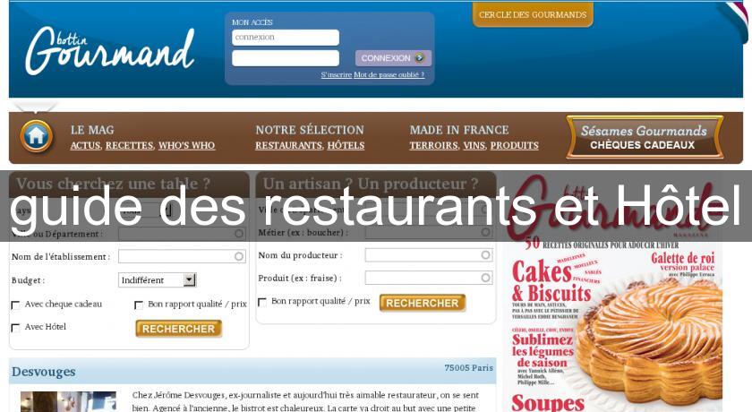 guide des restaurants et Hôtel guide des restaurants et Hôtel