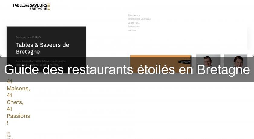 Guide des restaurants étoilés en Bretagne Guide des restaurants étoilés en Bretagne
