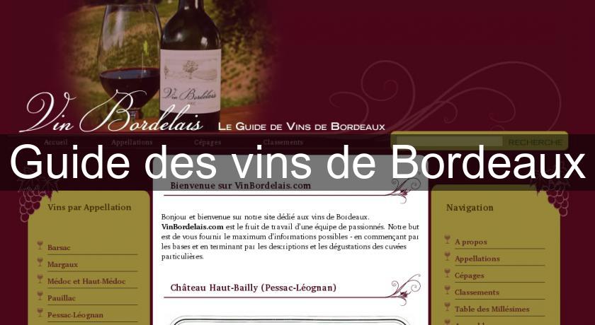 Guide des vins de Bordeaux Guide des vins de Bordeaux