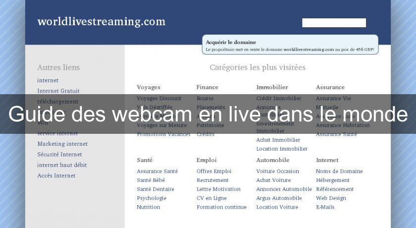 Guide des webcam en live dans le monde