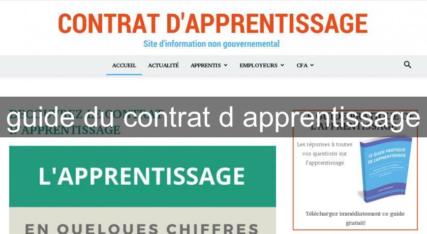 guide du contrat d'apprentissage guide du contrat d'apprentissage