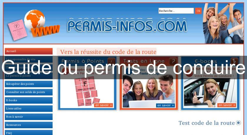 Guide du permis de conduire Guide du permis de conduire