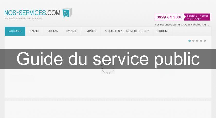 Guide du service public Guide du service public