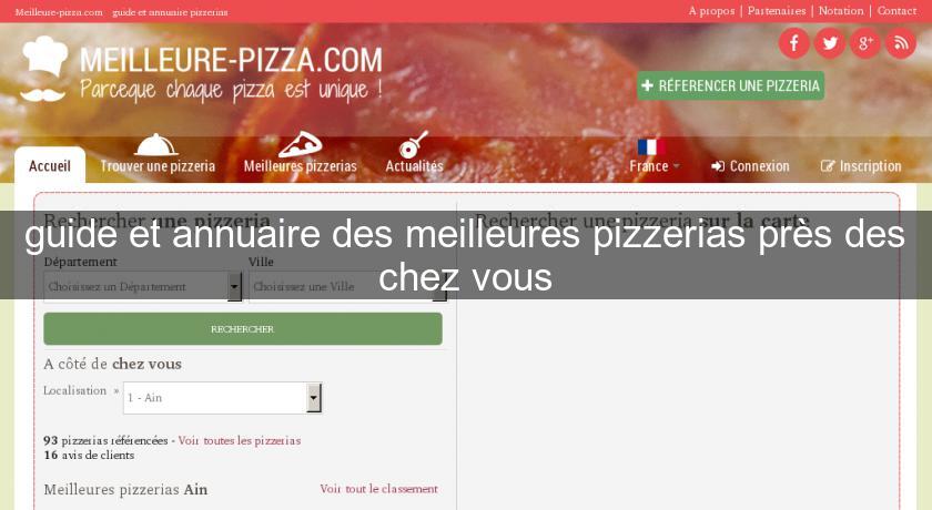 guide et annuaire des meilleures pizzerias près des chez vous