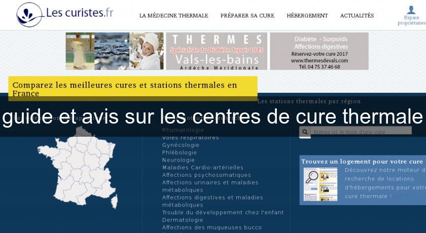 guide et avis sur les centres de cure thermale