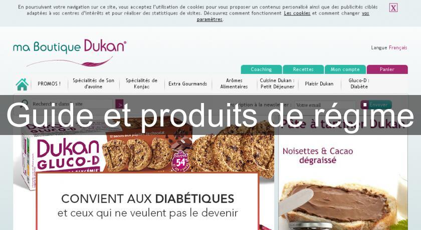 Guide et produits de régime Guide et produits de régime