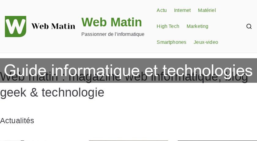 Guide informatique et technologies