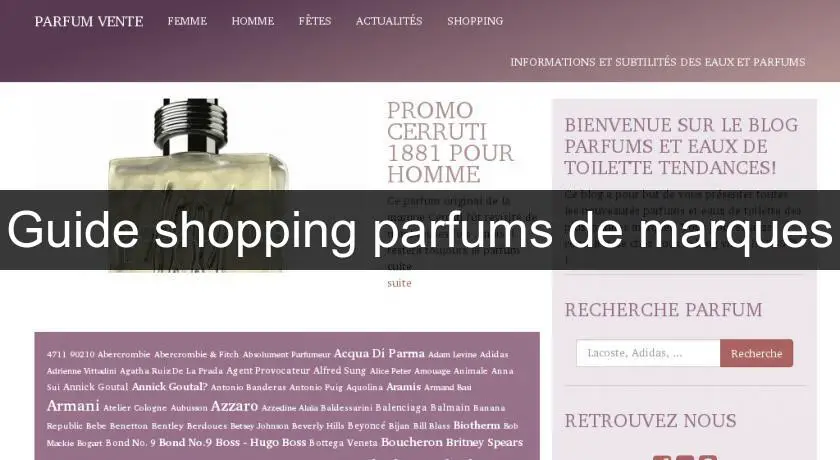 Guide shopping parfums de marques