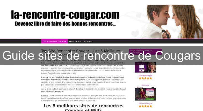 Guide sites de rencontre de Cougars