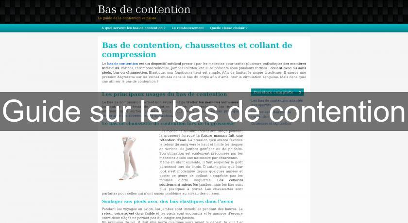 Guide sur le bas de contention Guide sur le bas de contention
