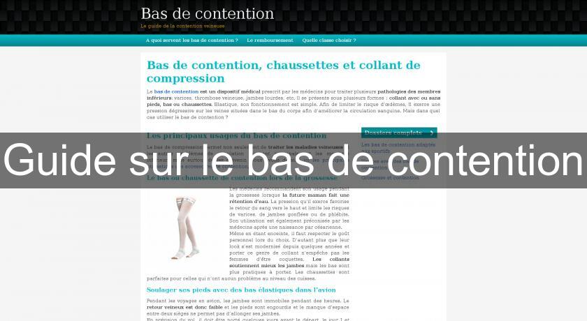 Guide sur le bas de contention