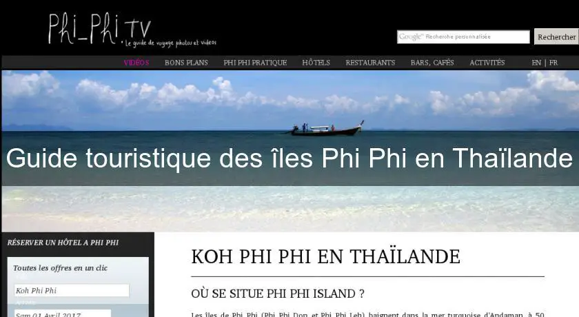 Guide touristique des îles Phi Phi en Thaïlande