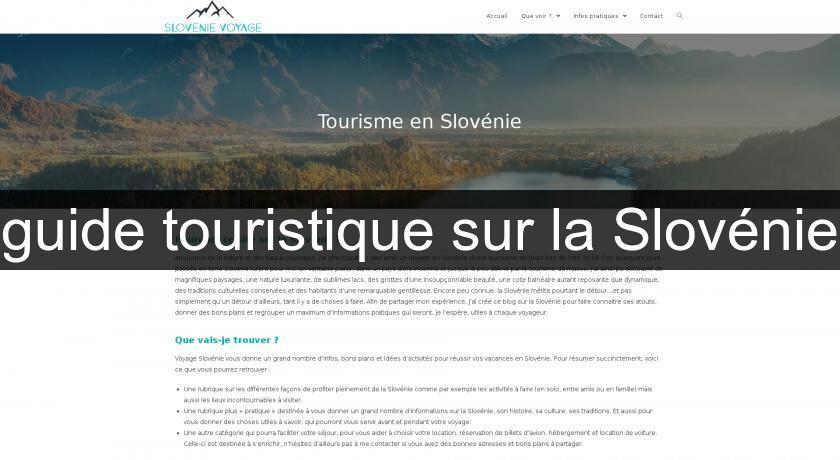 guide touristique sur la Slovénie