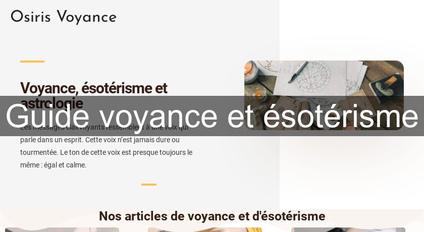 Guide voyance et ésotérisme Guide voyance et ésotérisme