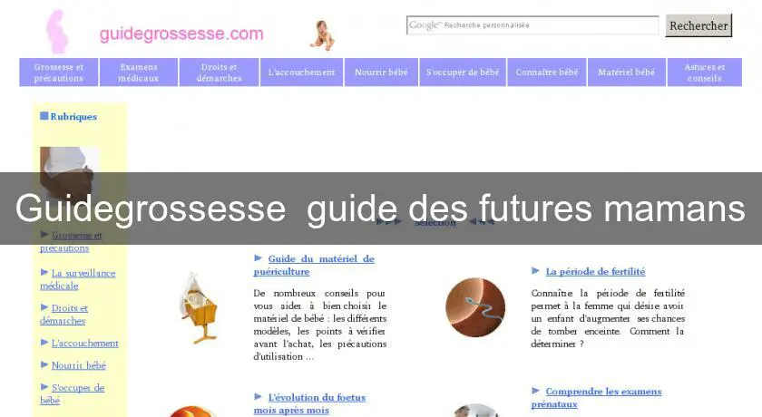 Guidegrossesse  guide des futures mamans