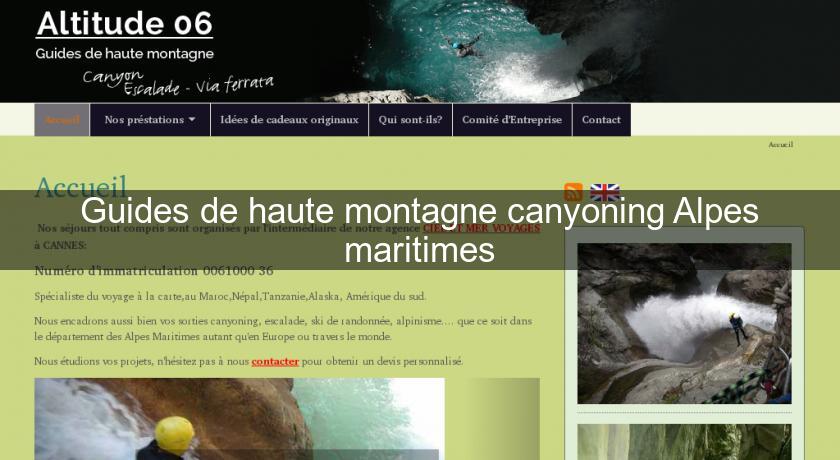 Guides de haute montagne canyoning Alpes maritimes Guides de haute montagne canyoning Alpes maritimes