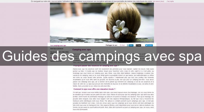 Guides des campings avec spa