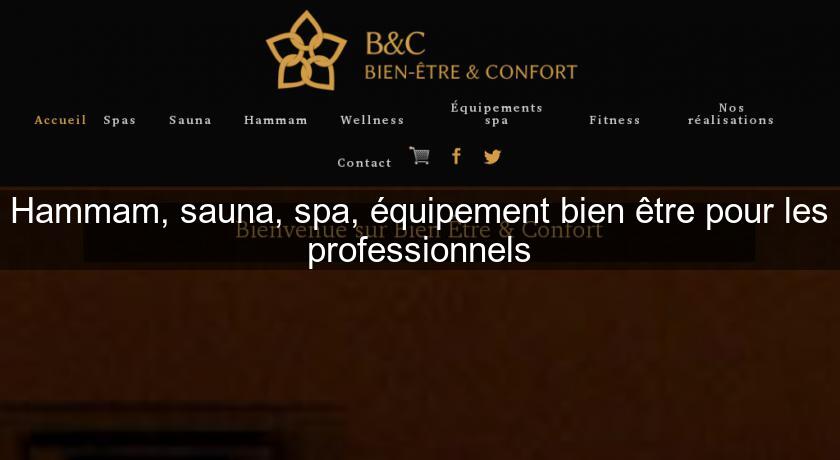 Hammam, sauna, spa, équipement bien être pour les professionnels Hammam, sauna, spa, équipement bien être pour les professionnels