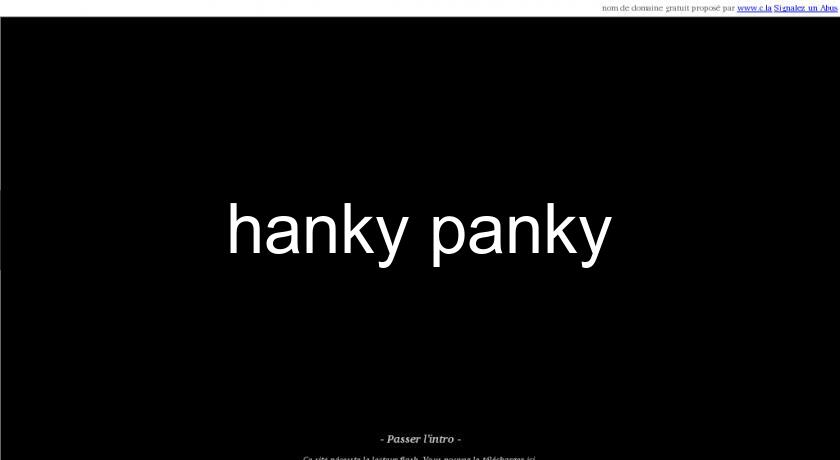 hanky panky hanky panky
