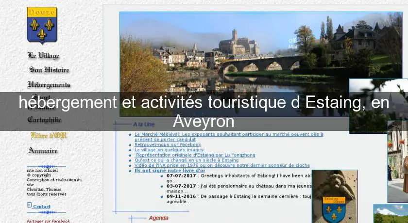 hébergement et activités touristique d'Estaing, en Aveyron
