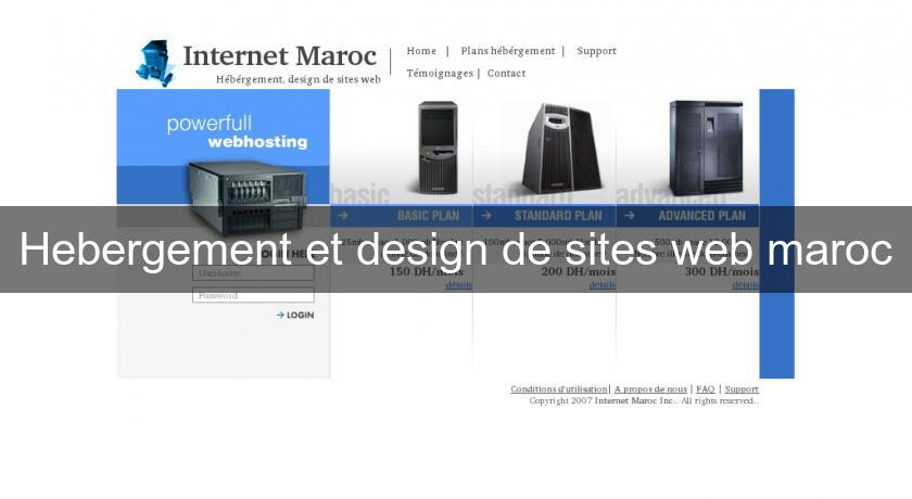Hebergement et design de sites web maroc Hebergement et design de sites web maroc